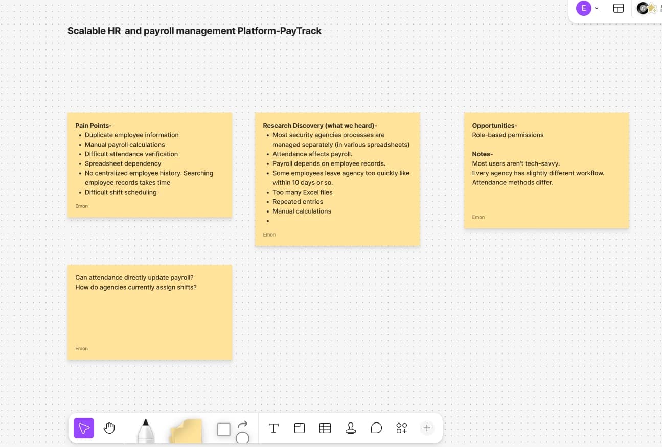 Paytrack ERP — screen