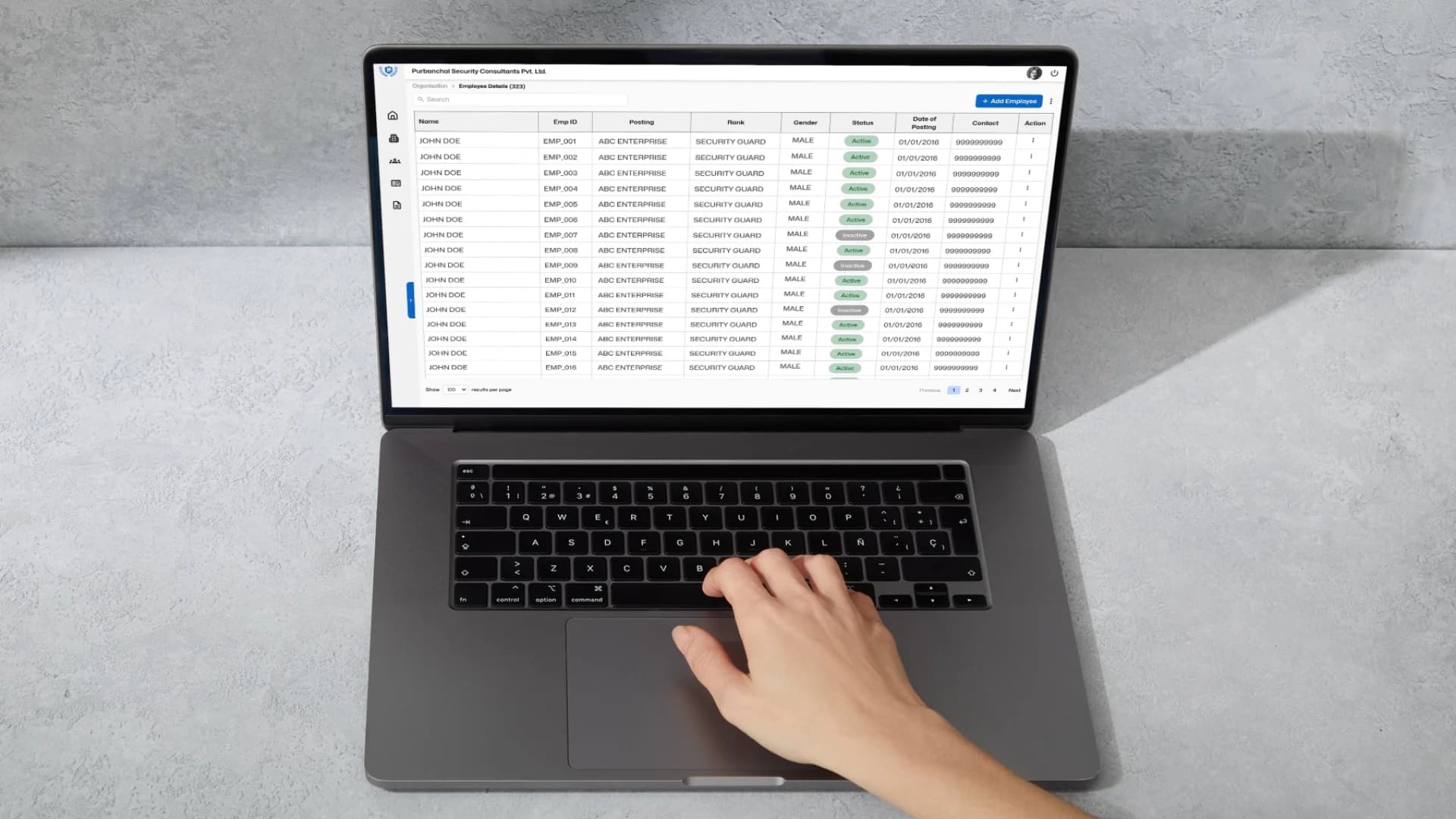Paytrack ERP — screen 3 of 4